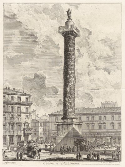 Colonna Antonina (La columna de Marco Aurelio), de Vedute di Roma (Vistas de Roma) de Giovanni Battista Piranesi