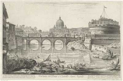 Engelenbrug y Engelenburcht te Rome Vista del Ponte y Castello Sant