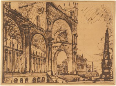 Fantasía en un magnífico arco triunfal de Giovanni Battista Piranesi