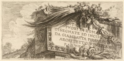 Portada para Parte Segunda de Giovanni Battista Piranesi