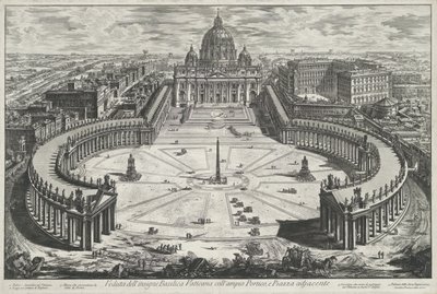 Vista de la Plaza de San Pedro con la Basílica de San Pedro en la Ciudad del Vaticano Veduta dell