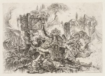 Groteschi:  Ruins with Serpents de Giovanni Battista Piranesi