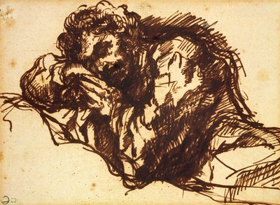 Retrato de medio cuerpo de un hombre inclinándose de Giovanni Battista Piranesi