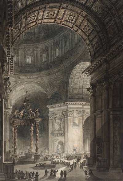Iluminación de la Cruz en San Pedro el Viernes Santo, 1787 de Giovanni Battista Piranesi