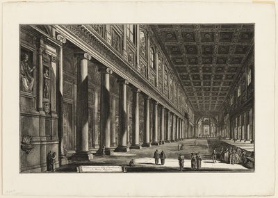 Vista interior de la Basílica de S. Maria Maggiore, de Vistas de Roma de Giovanni Battista Piranesi