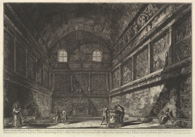 Vista interior del antiguo Templo de Baco, ahora la iglesia de S. Urbano, a dos millas, ca. 1750 de Giovanni Battista Piranesi