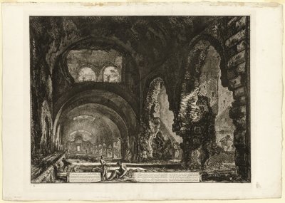 Vista interior de la villa de Mecenas, de Vistas de Roma de Giovanni Battista Piranesi