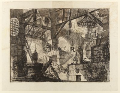 Las cárceles de la invención, plancha XIII: El pozo de Giovanni Battista Piranesi