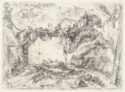 Tableta Monumenteel Caprichos decorativos (antiguo título de la serie) Grotescos (título de la serie) de Giovanni Battista Piranesi