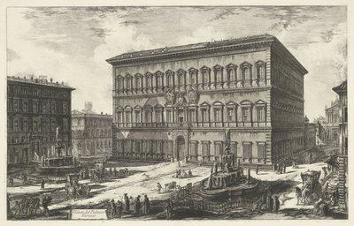 Palacio Farnese en Roma Vista del Palacio Farnese (título sobre objeto) Gezichten op Rome (título de la serie) Vistas de Roma diseñadas y grabadas por el arquitecto Giambattista Piranesi Ve (nez) iano (título de la serie) de Giovanni Battista Piranesi
