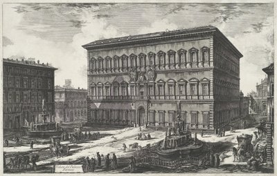Palacio Farnese en Roma Vista del Palacio Farnese (título sobre objeto) Gezichten op Rome (título de la serie) Vistas de Roma diseñadas y grabadas por el arquitecto Giambattista Piranesi Ve (nez) iano (título de la serie) de Giovanni Battista Piranesi