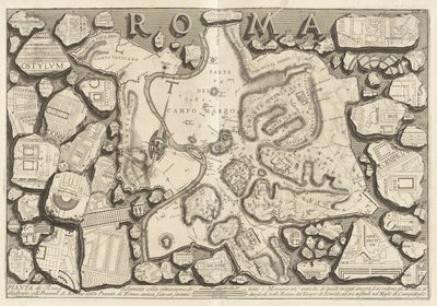 Plano de Roma dibujado con la situación de todos los monumentos antiguos de Giovanni Battista Piranesi