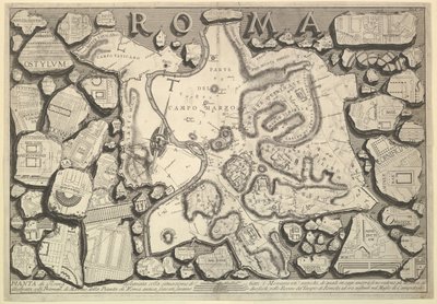 Plano de Roma, de Le Antichità Romane Antigüedades Romanas de Giovanni Battista Piranesi
