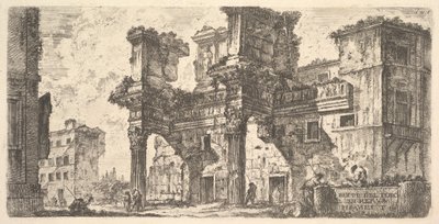 Placa 1: Parte del Foro de Nerva, ca. 1748 de Giovanni Battista Piranesi