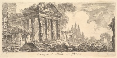 Lámina 21: Templo de Pola en Istria de Giovanni Battista Piranesi