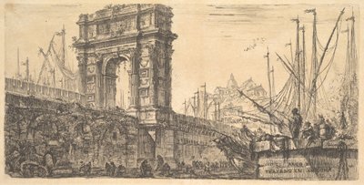 Placa 28: Arco de Trajano en Ancona de Giovanni Battista Piranesi