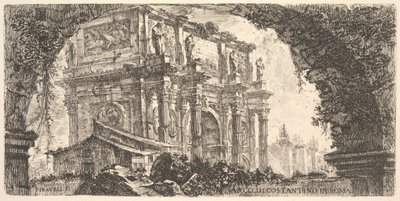 Placa 9: Arco de Constantino en Roma, ca. 1748 de Giovanni Battista Piranesi