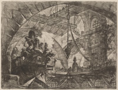 Prisioneros en una plataforma saliente de Giovanni Battista Piranesi