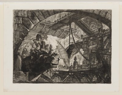 Prisioneros en una plataforma saliente de Giovanni Battista Piranesi