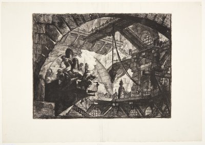 Prisioneros en una plataforma saliente de Giovanni Battista Piranesi