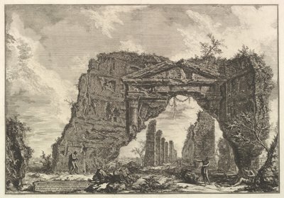 Restos de un pórtico cubierto, o un criptopórtico, en una villa de Domiciano de Giovanni Battista Piranesi