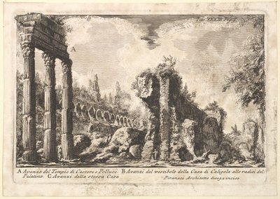 Restos del Templo de Cástor y Pólux de Giovanni Battista Piranesi
