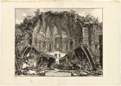 Restos del templo del dios Canopus en la Villa Adriana, Tívoli, de Vistas de Roma de Giovanni Battista Piranesi