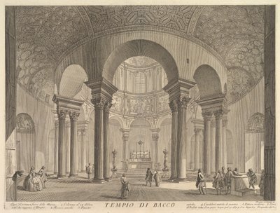 S. Constanza erróneamente llamado Templo de Baco Veduta interna del Sepolcro di S..., ca. 1756 de Giovanni Battista Piranesi