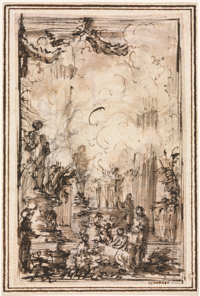 Ofrenda sacrificial en un templo de Giovanni Battista Piranesi