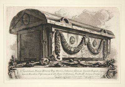 La tumba de María Honorio Imp. su esposa de Giovanni Battista Piranesi
