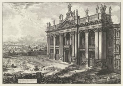 San Juan de Letrán en Roma Vista de la Fachada de la Basílica de S. Giovanni Laterano (...) (título sobre objeto) Gezichten op Rome (título de la serie) Vistas de Roma diseñadas y grabadas por el arquitecto Giambattista Piranesi Ve (nez) iano (título de la de Giovanni Battista Piranesi