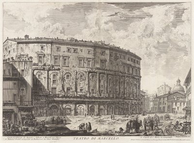 Teatro de Marcelo. Este edificio fue construido por Augusto y dedicado a su sobrino Marcelo), de Vedute di Roma (Vistas de Roma) de Giovanni Battista Piranesi