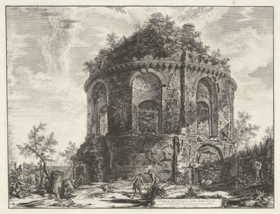 Templo de la tos bij Tivoli Vista del Templo, llamado della Tosse en Via Tiburtina, una milla cerca de Tivoli (título sobre el objeto) Gezichten op Rome (título de la serie) Vistas de Roma diseñadas y grabadas por el arquitecto Giambattista Piranesi Ve (ne de Giovanni Battista Piranesi