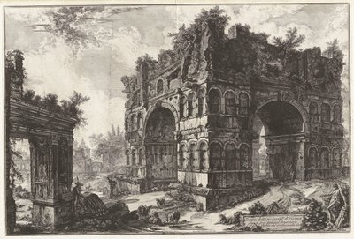 Templo llamado volgarm.te di Giano. A. Arco conocido como degl de Giovanni Battista Piranesi