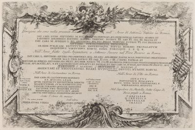 Placa de Texto de Giovanni Battista Piranesi