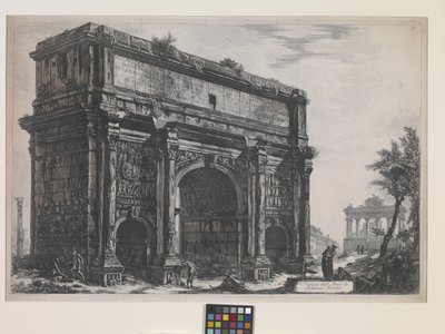 El arco de Septimio Severo (aguafuerte) de Giovanni Battista Piranesi
