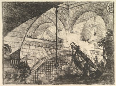 El arco con un adorno de concha, de Carceri d
