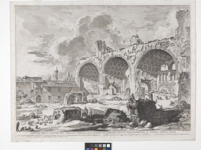 La Basílica de Constantino (aguafuerte y grabado) de Giovanni Battista Piranesi