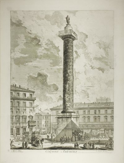 La Columna de Marco Aurelio, de Vistas de Roma de Giovanni Battista Piranesi
