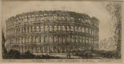 Anfiteatro Flavio" de "Vistas de Roma" de Piranesi, aguafuerte, Museo de Arte de Honolulú. de Giovanni Battista Piranesi