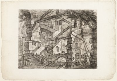 El arco gótico, lámina 14 de Prisiones imaginarias de Giovanni Battista Piranesi