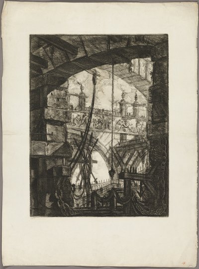 La Gran Piazza, lámina 4 de Prisiones Imaginarias de Giovanni Battista Piranesi
