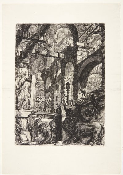 Los bajorrelieves del león de Giovanni Battista Piranesi