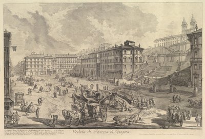 La Piazza di Spagna Veduta di Piazza di Spagna de Giovanni Battista Piranesi