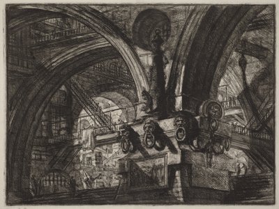 El muelle con una farola de Giovanni Battista Piranesi
