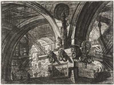 El muelle con una farola de Giovanni Battista Piranesi