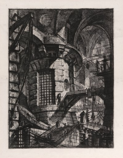 La Torre Redonda, placa 3 de Carceri d de Giovanni Battista Piranesi