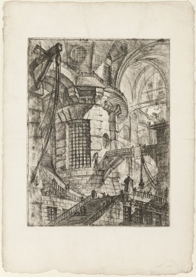 La Torre Redonda, lámina 3 de Prisiones Imaginarias de Giovanni Battista Piranesi