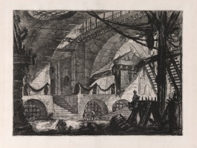 El Caballete, placa 12 de Carceri d de Giovanni Battista Piranesi