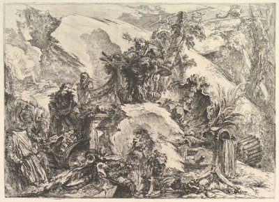 Los esqueletos, de Grotteschi (Grotescos), ca. 1748 de Giovanni Battista Piranesi